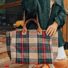 Wintry Dreams Plaid Tote in Iced Latte Image - 1