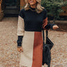 Cozier Than Most Colorblock Sweater Dress Image - 1