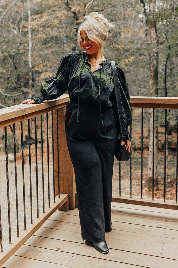 Endearing Romance Top in Green Curves Image - 4