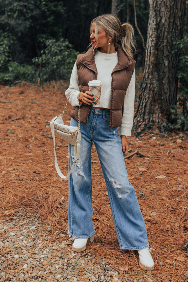 Venture Out Puffer Vest in Chestnut Image - 2