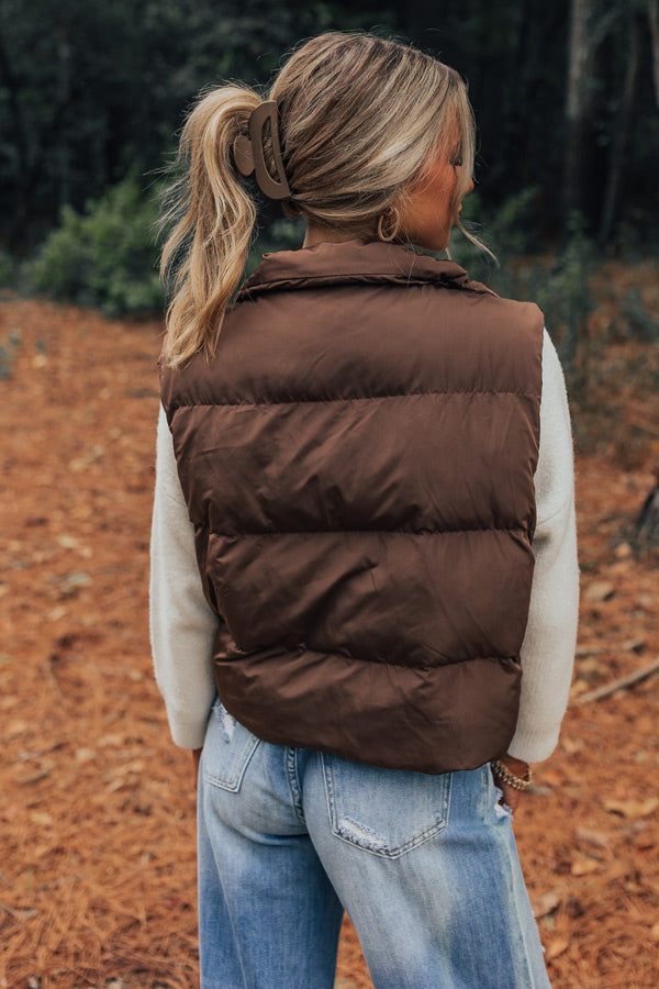 Venture Out Puffer Vest in Chestnut Image - 5