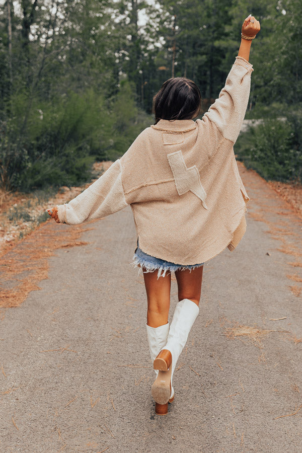 Saturday Satisfaction Oversized Knit Jacket Image - 5