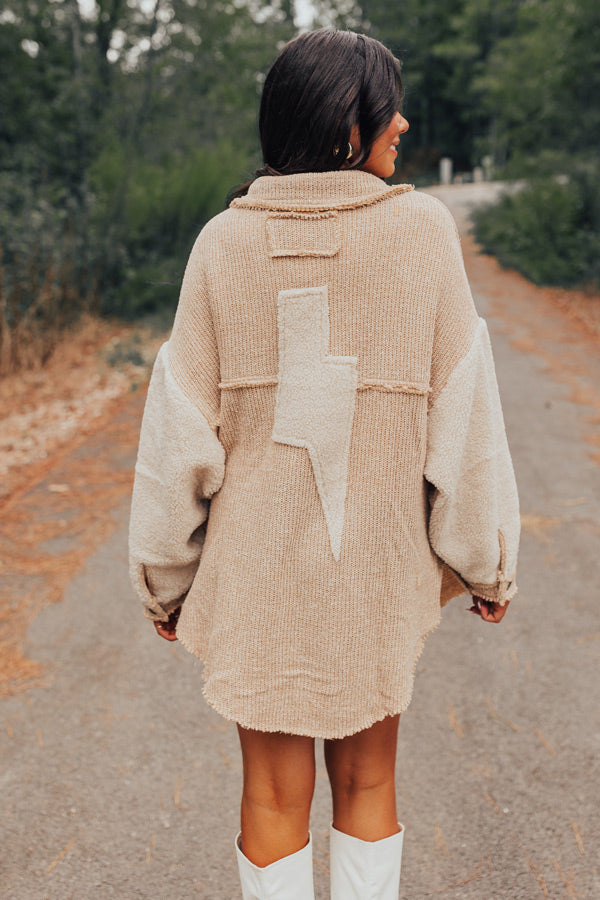 Saturday Satisfaction Oversized Knit Jacket Image - 1