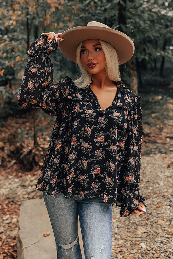 Feel The Romance Floral Shift Top Image - 1