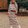Mulled Wine Stripe Sweater Skirt Image - 1