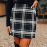 Cafe Patio Plaid Skirt in Black Image - 1
