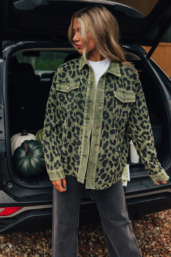 Primrose Corduroy Jacket in Olive