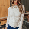 VIP Situation Ruched Top in White Image - 1