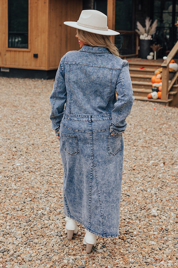 For The Record Denim Midi Curves Image - 3