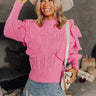 London Lookout Knit Sweater Top in Pink Image - 1