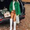 Cozier Than Ever Sherpa Jacket in Green Image - 1
