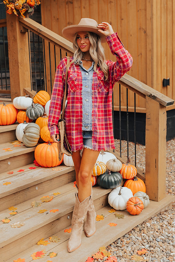 Cool Weather Inclined Plaid Top