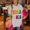 Thanks Embroidered Sweatshirt Image - 1
