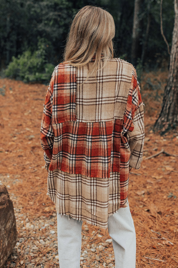 Fall Sentiments Plaid Button Up Image - 4