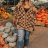 Around The Block Checkered Cardigan in Iced Latte Curves Image - 1