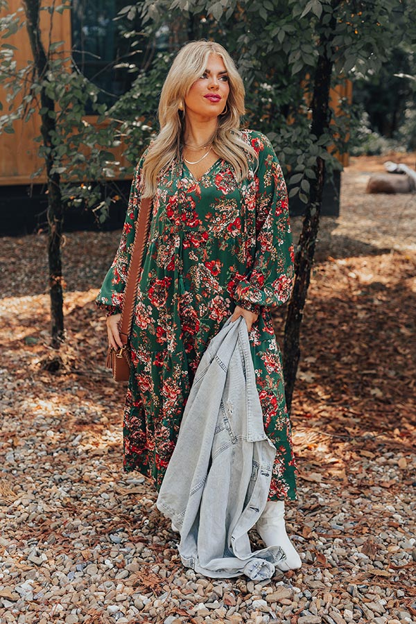 Sunday Slow Down Floral Midi Curves Image - 2