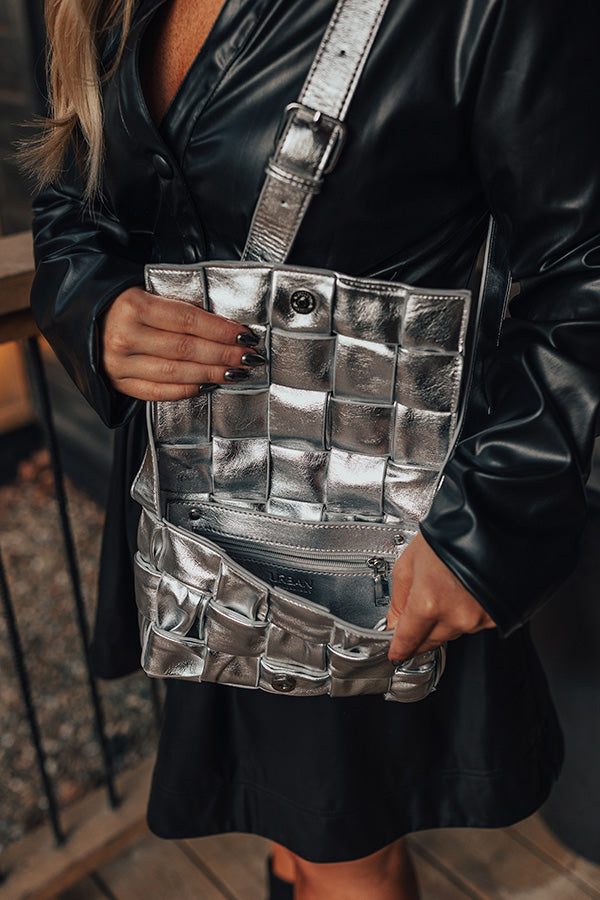 Guest To Impress Faux Leather Crossbody In Silver Image - 2