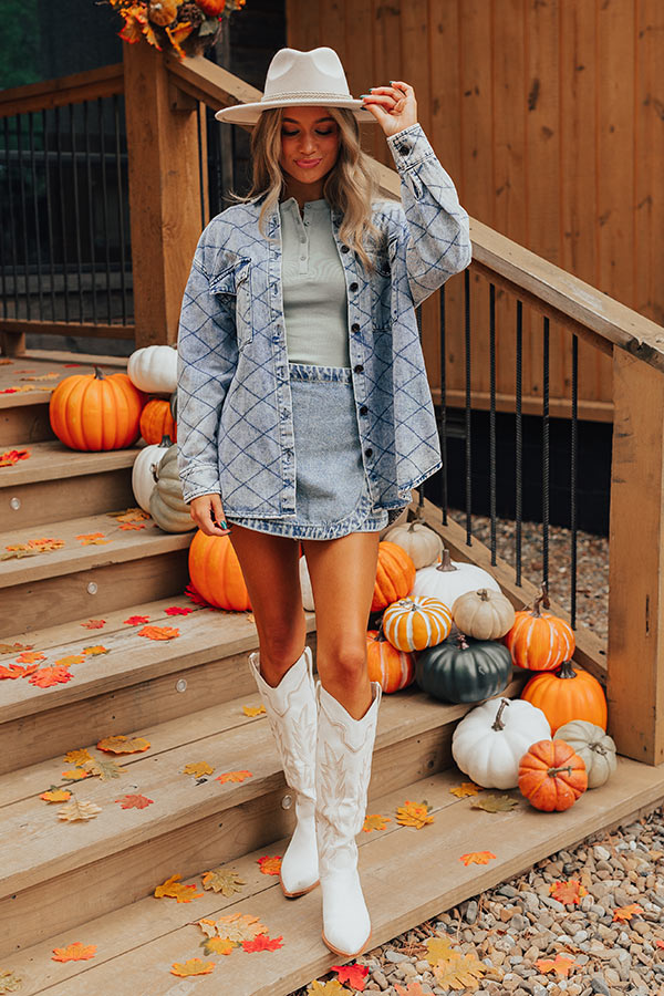 Stop Time Light Weight Denim Jacket in Light Wash Image - 3