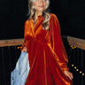 Confidence Is Everything Velvet Dress In Dark Pumpkin Image - 1