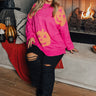 Hey Pumpkin Knit Sweater in Hot Pink Curves Image - 1