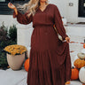 Touring Rome Maxi Dress Curves in Dark Rust Image - 1