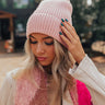 Toasty Times Fleece Lined Beanie In Pink Image - 1