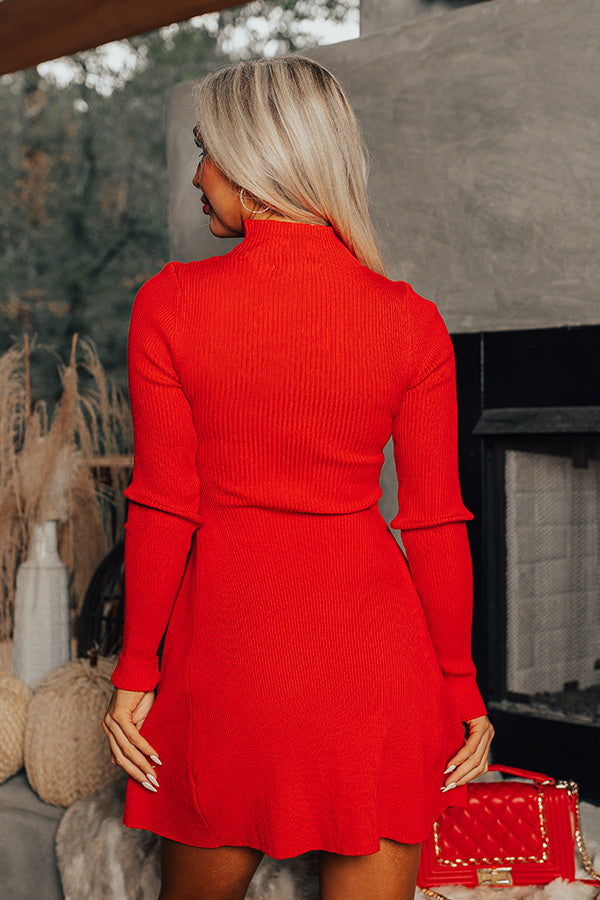 When I See You Mini Dress In Red Image - 5