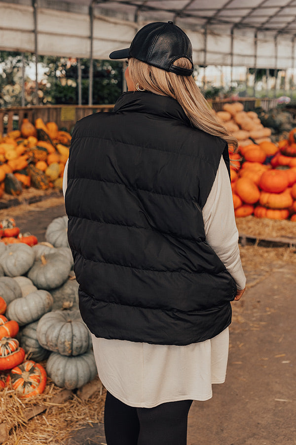 Venture Out Puffer Vest in Black Curves Image - 5