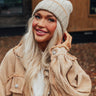 Cozy Darling Knit Beanie in Beige Image - 1