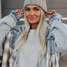 Cozy Darling Knit Beanie in Grey Image - 1