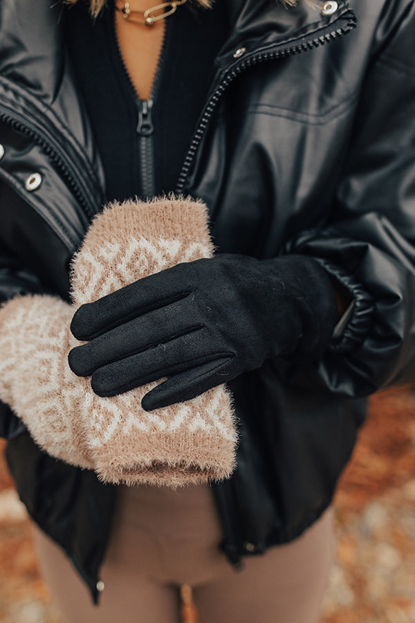 Cool Touch Tech Gloves in Taupe Image - 4