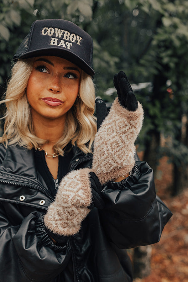 Cool Touch Tech Gloves in Taupe Image - 3