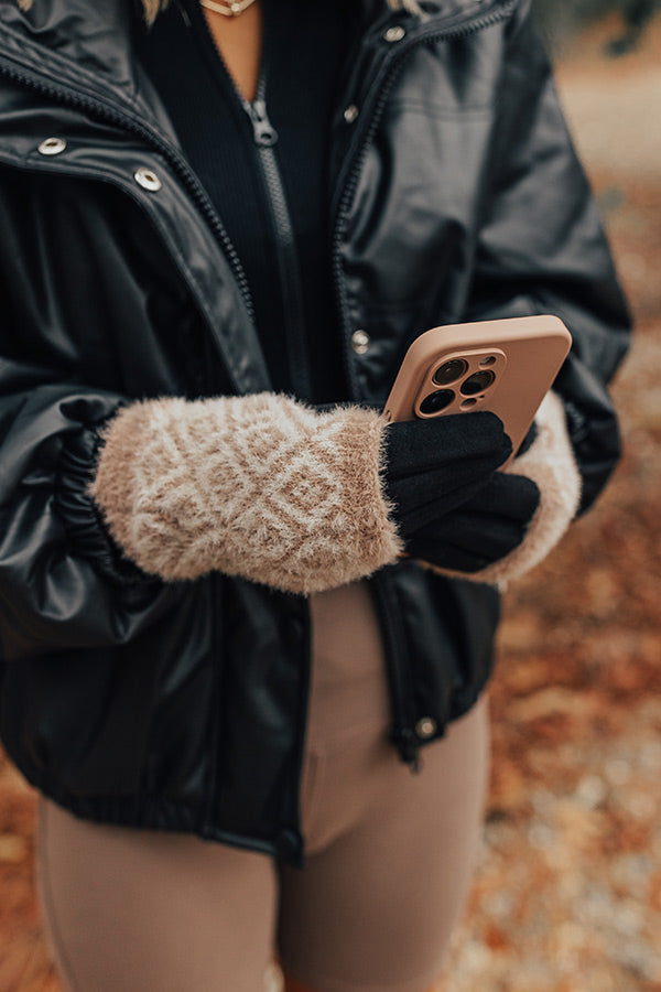 Cool Touch Tech Gloves in Taupe Image - 2
