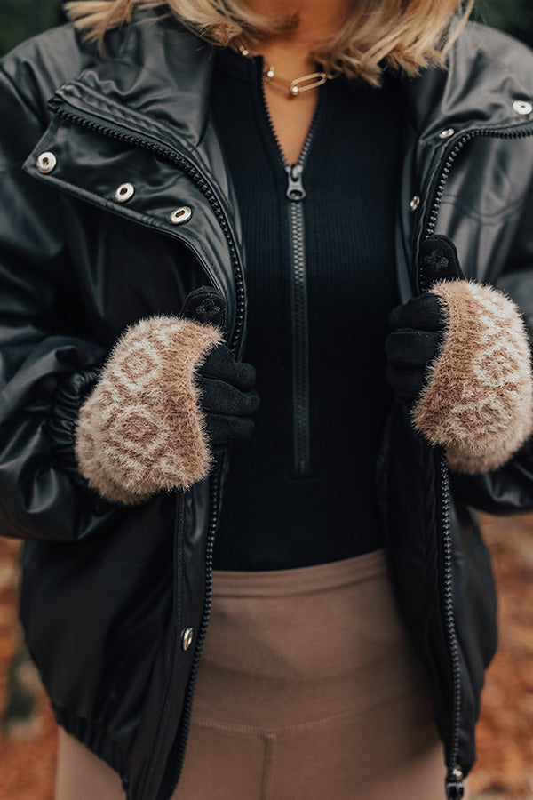 Cool Touch Tech Gloves in Taupe Image - 5