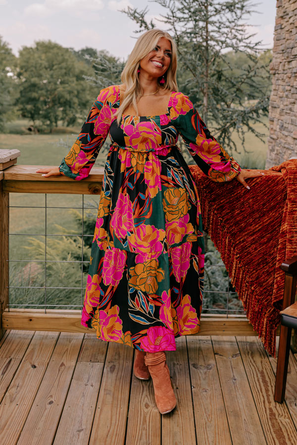 Simply Grand Floral Midi Curves Image - 1