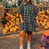 Comfy Glam Flannel Tunic In Hunter Green Curves Image - 1