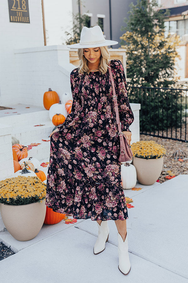 Hand In Hand Through It All Floral Midi