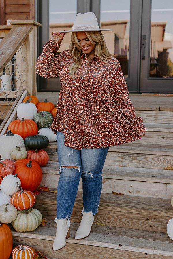 Dare To Dream Floral Button Up Curves