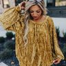 Glamour Galore Velvet Top in Mustard Image - 1