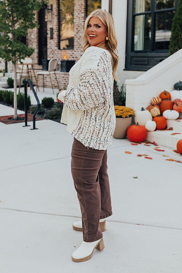 Pure Heart Cable Knit Sweater Curves Image - 3