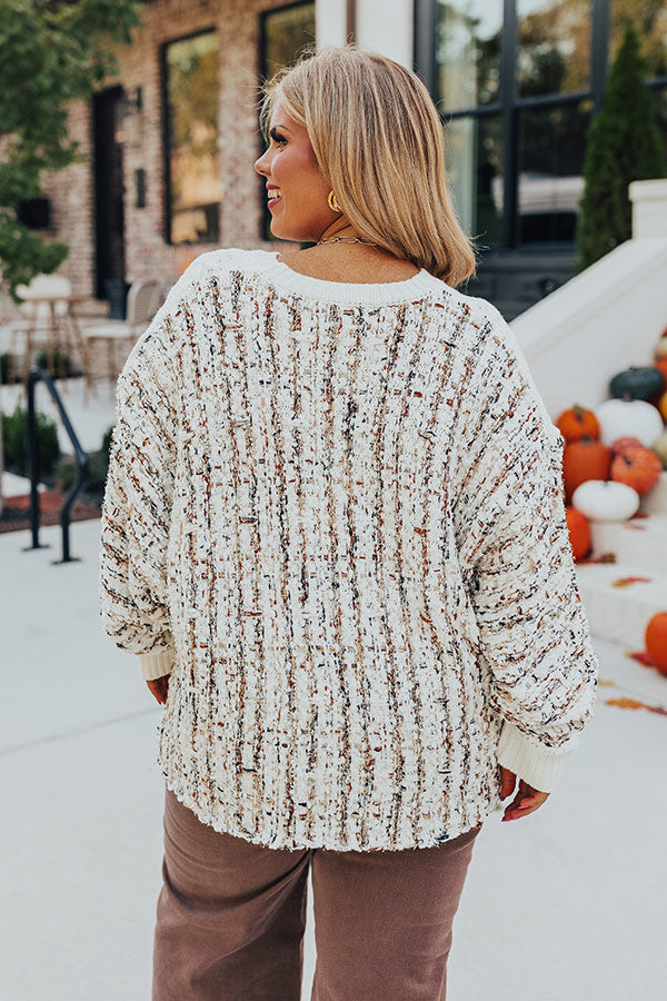 Pure Heart Cable Knit Sweater Curves Image - 4