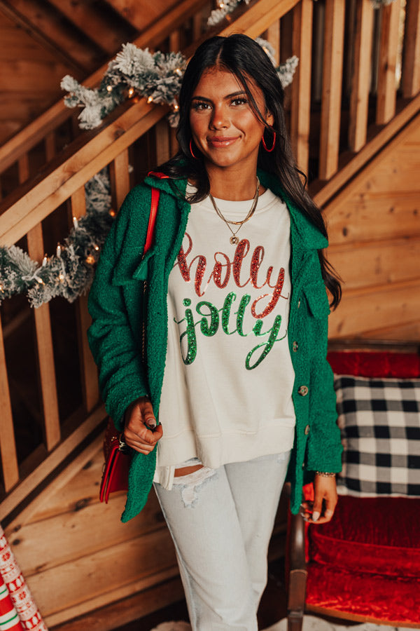 Holly Jolly Oversized Sequin Sweatshirt Image - 2