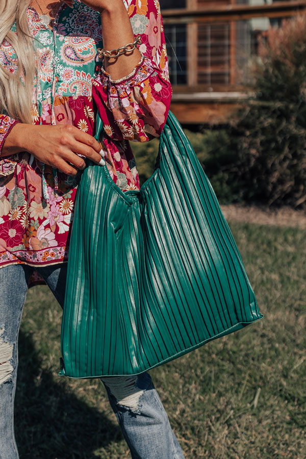 Change It Up Faux Leather Tote In Hunter Green Image - 2