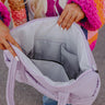 Sharp Witted Quilted Tote In Lavender Image - 1