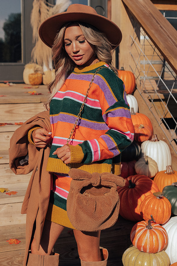 Confidence Is Everything Sherpa Purse In Mocha Image - 1