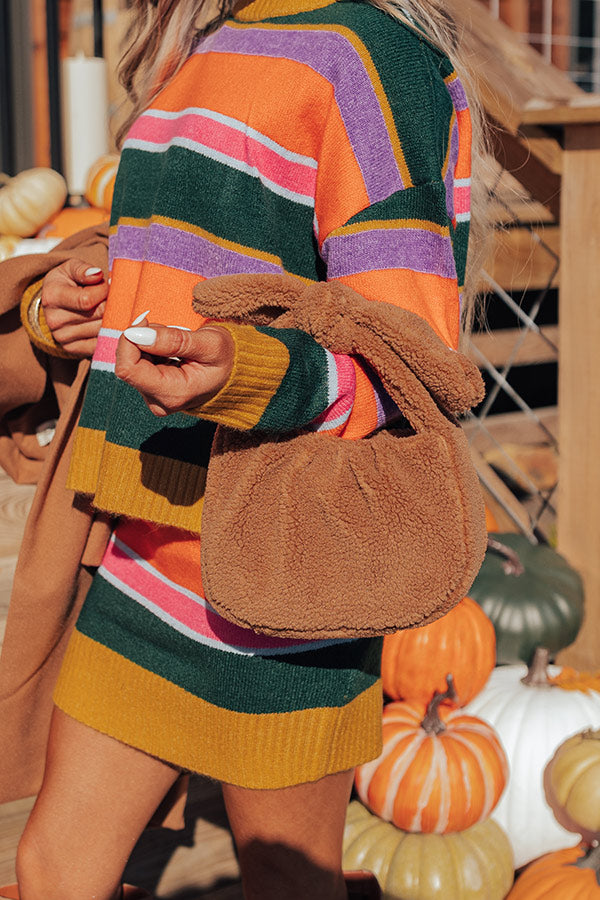 Confidence Is Everything Sherpa Purse In Mocha Image - 2