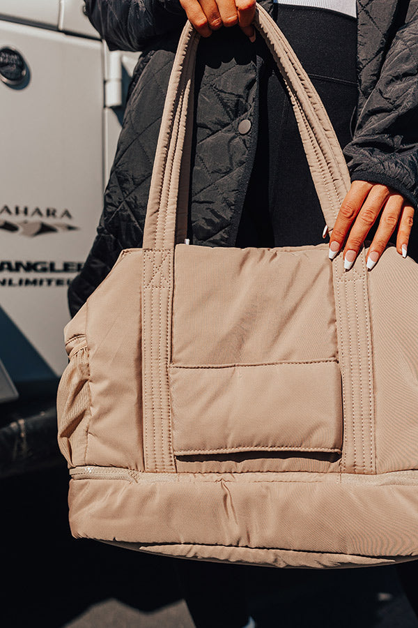 Slow Your Roll Tote in Tan Image - 3