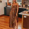 Venice Vision Pleated Midi In Mocha Image - 1
