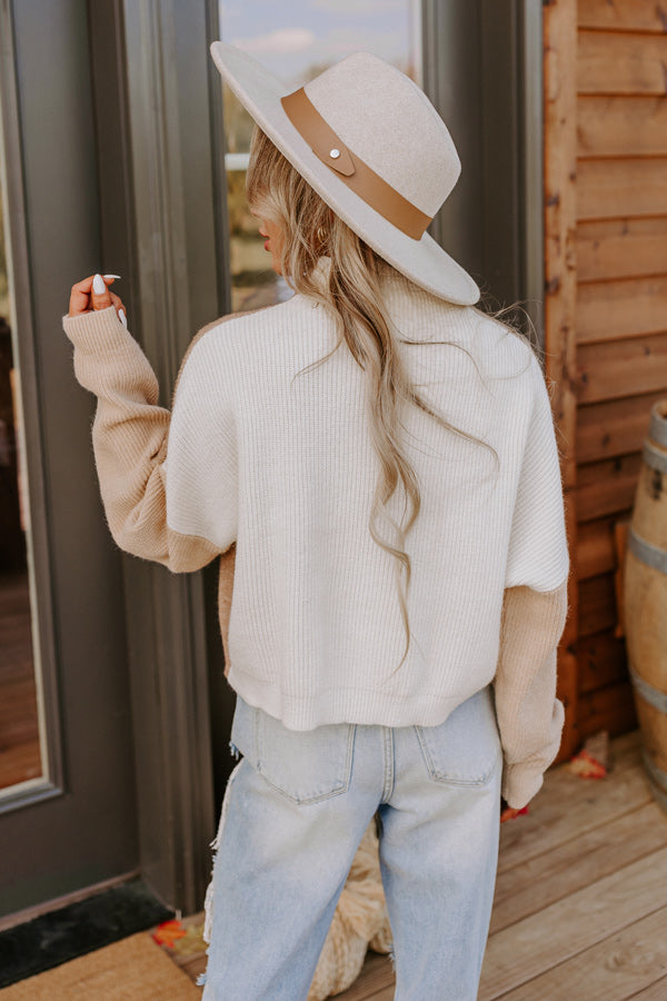 Nantucket Chill Knit Sweater in Iced Latte Image - 5