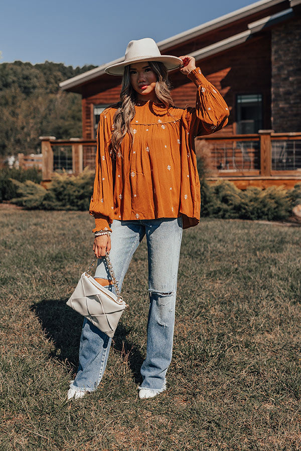 Tea At The Plaza Embroidered Top Image - 2